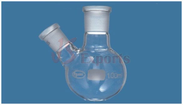 ROUND BOTTOM FLASK, TWO NECKS